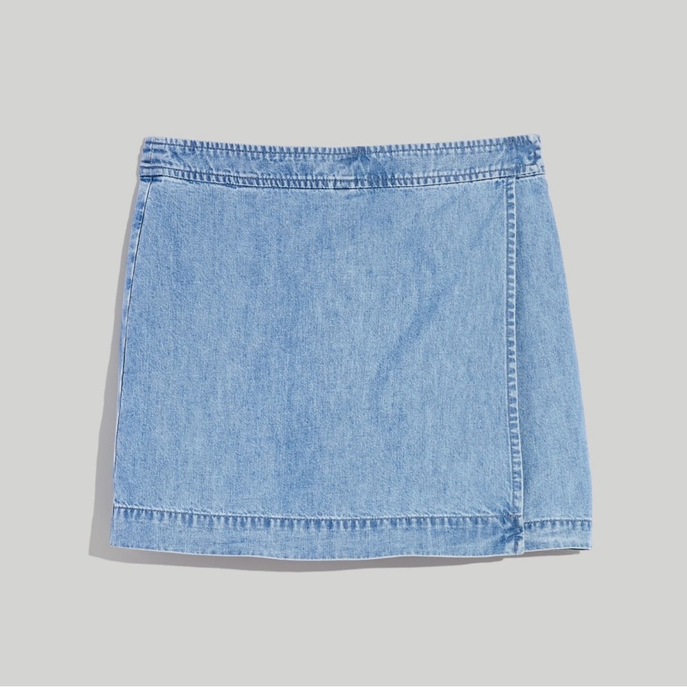 Madewell Mini Skort in Canham Wash Tencel Denim